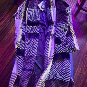 Stylish Plaid Trench Coat